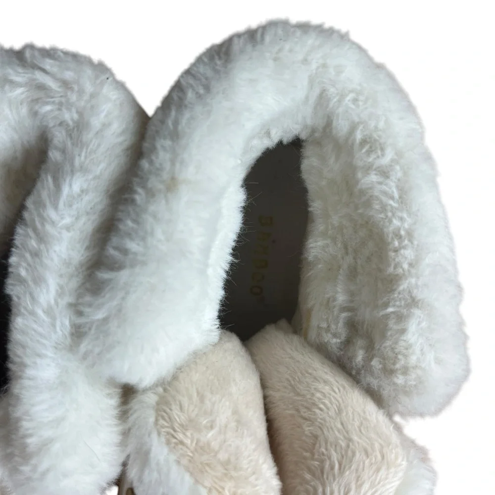 BAMBOO White Lace-Up Fur Winter Boots - Picture 3 of 10